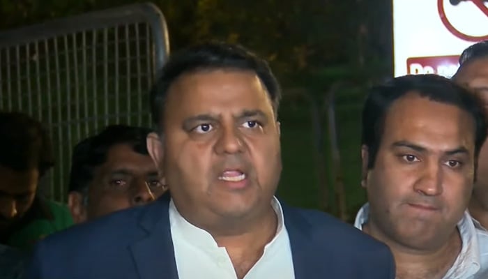 PTI Senior Vice-President Fawad Chaudhry addresses the press conference in Islamabad on December 5, 2022. —YouTube/GeoNews