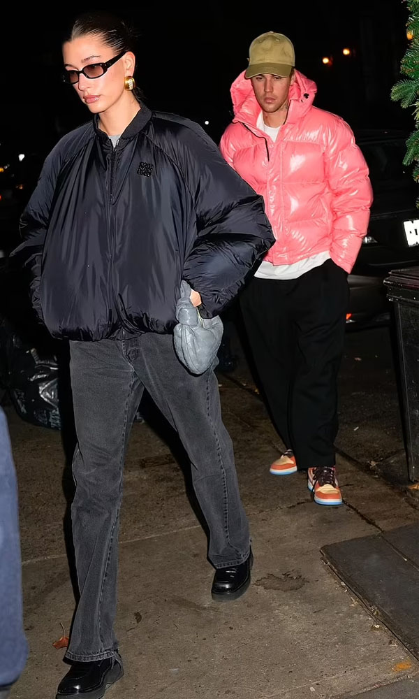 Hailey Bieber steps out on a low-key date night with husband Justin in NYC