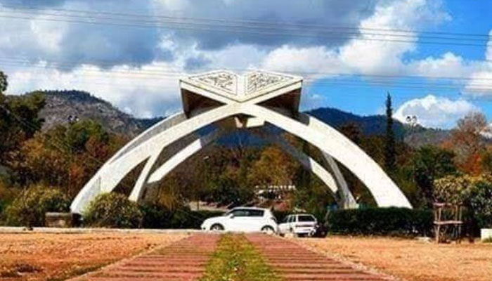 Quaid-e-Azam University entrance. Photo: Facebook/@QAUInfoCell