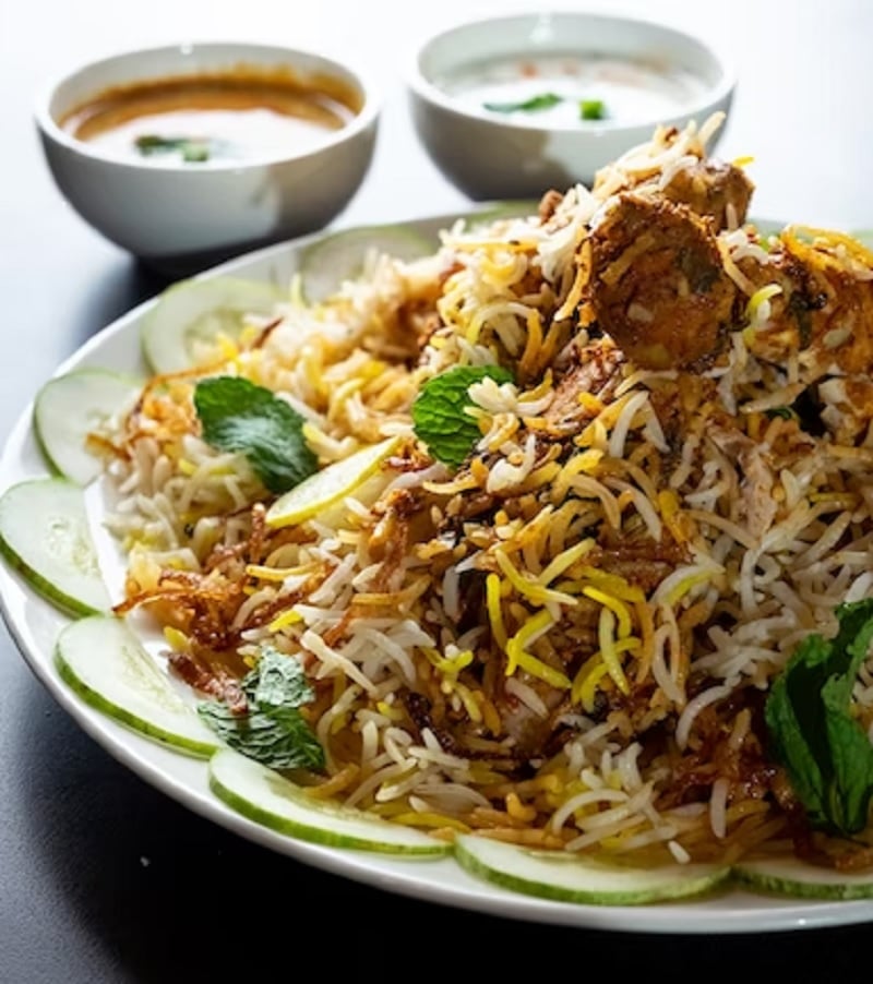 A plate of a famous Pakistani dish biryani.— Unsplash