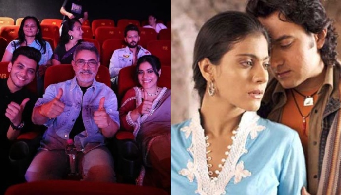 Aamir Khan and Kajol sit together to watch Salaam Venky