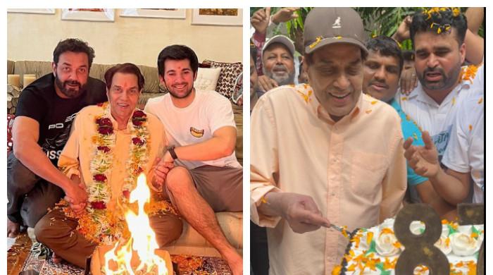 Dharmendra celebrates his 87th birthday with family and fans