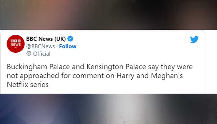 Royal family not approached for comments over Prince Harry, Meghan Markles Netflix series