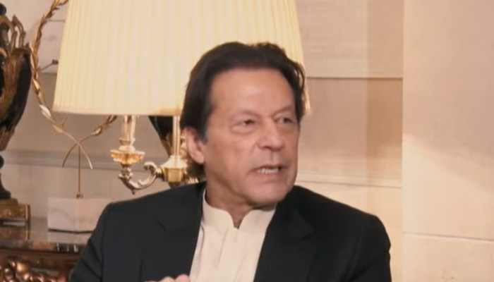 Pakistan Tehreek-e-Insaf (PTI) Chairman Imran speaks during an interview with a private channel in Lahore on December 12, 2022. — YouTube