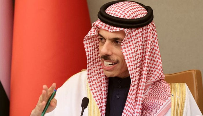 Saudi Minister of Foreign Affairs Prince Faisal bin Farhan Al-Saud attends a news conference at the Arab Gulf Summit in Riyadh, December 9, 2022. — Reuters
