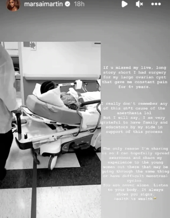 Marsai Martin undergoes surgery to remove Ovarian cyst