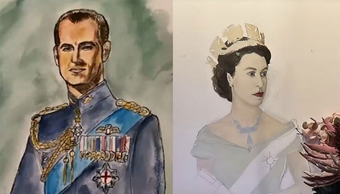 Liam Payne spends 50 hours to paint Queen Elizabeth portrait