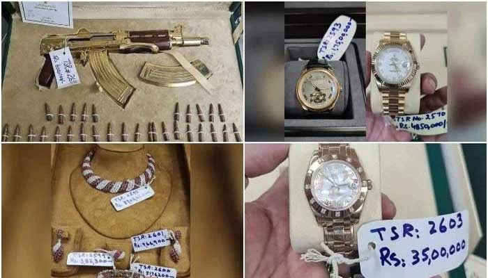A collage of Toshakhana gifts reportedly sold by ex-PM Imran Khan. —Photo File