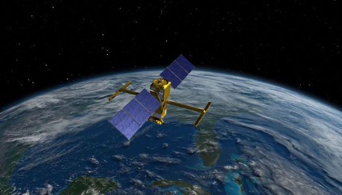 The advanced radar SWOT satellite, short for Surface Water and Ocean Topography and designed and built at NASAs Jet Propulsion Laboratory (JPL) near Los Angeles, is seen in an artists rendition created in February 2015.— NASA via Reuters