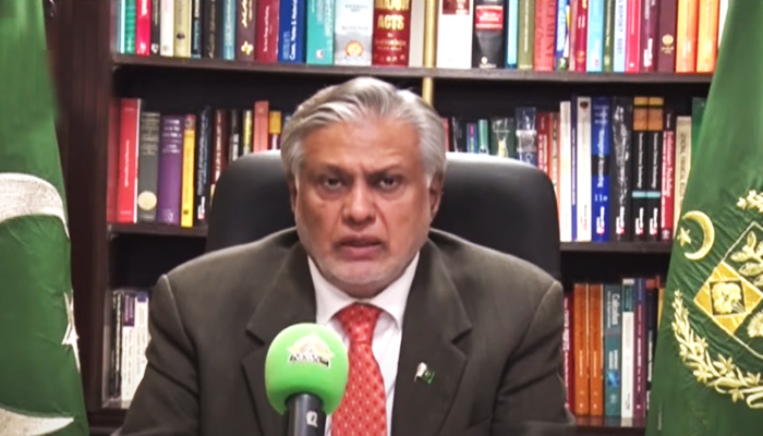 Federal Minister for Finance and Revenue Ishaq Dar in an interview on Geo News programme Capital Talk on October 3, 2022. — YouTube/PTVNewsLive