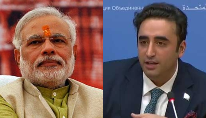 Indian prime minister Narendra Modi and Foreign Minister Bilawal Bhutto-Zardari. — AFP/Screengrab/File