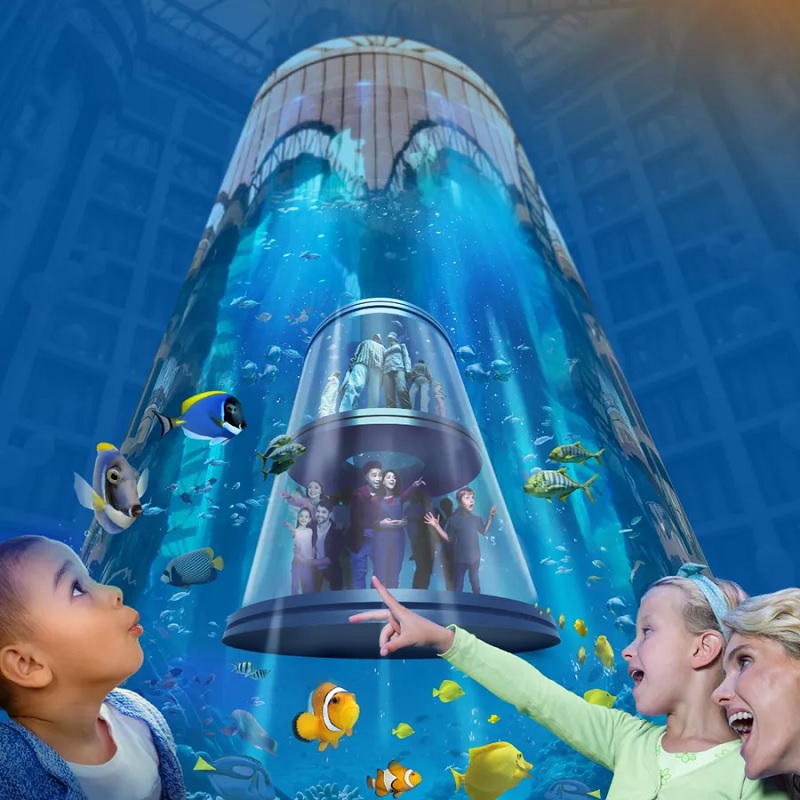 An AquaDom advertisement depicts the experience at the site.— Visitalife.com