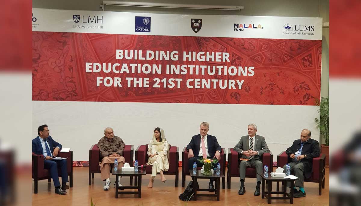 Malala speaks during a session at the Lahore University of Management Sciences in Lahore. — Twitter/@LifeAtLUMS