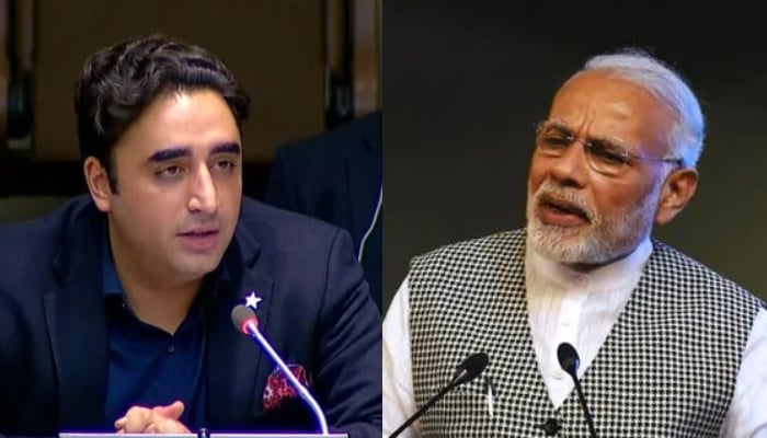 Foreign Minister Bilawal Bhutto-Zardari (L) and Indian Prime Minister Narendra Modi (R). — APP/AFP