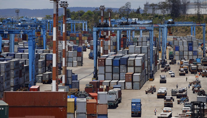 A Reuters file photo of containers at a port.