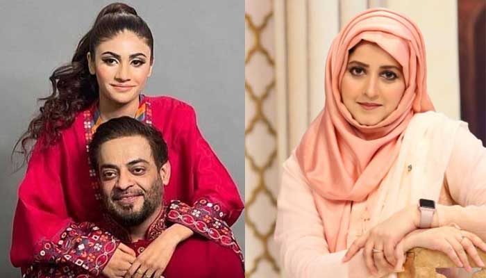 Late MNA Aamir Liaquat and widow Dania Shah, and his ex-wife Bushra Iqbal. — Instagram/Facebook/@iamaamirliaquat/Dr Bushra Iqbal
