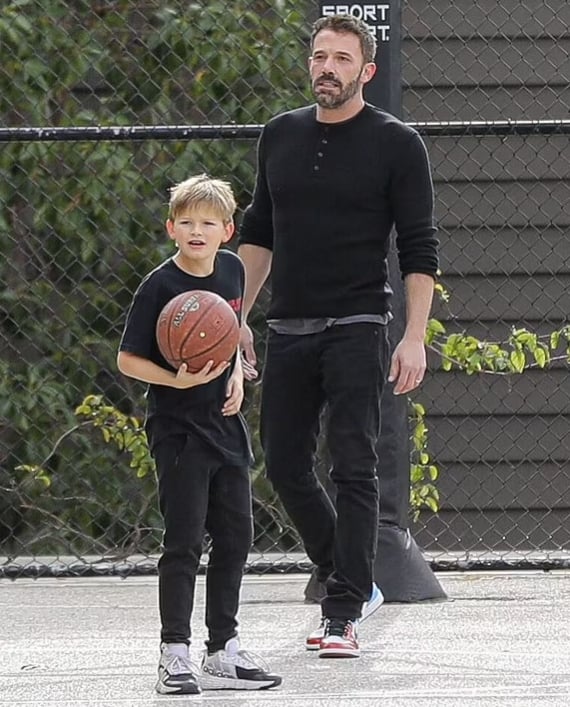 Ben Affleck hits basketball court with youngest son Samuel on weekend