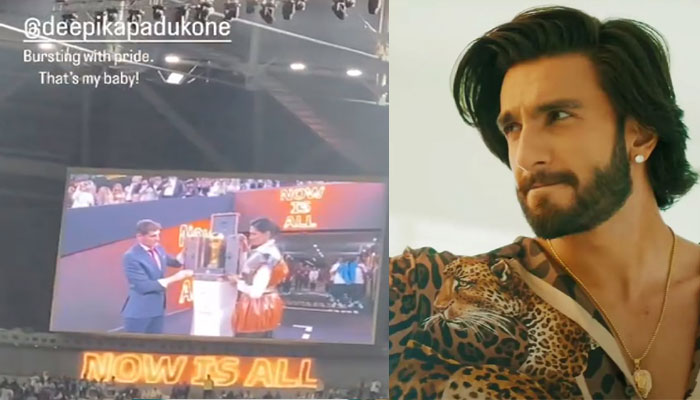 Ranveer Singh is on cloud nine as wife Deepika Padukone reveals FIFA trophy