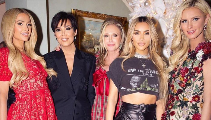 Kim Kardashian joins gal pal Paris Hilton at her mom Kathy lavish Christmas bash