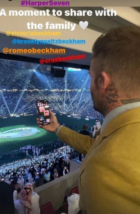 David Beckham habla por FaceTime con su familia mientras Argentina levanta la Copa del Mundo