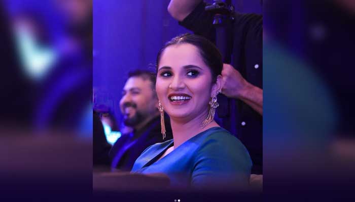 Indian tennis star Sania Mirza poses with a big smile at the award ceremony in Dubai, United Arab Emirates. — Instagram/mirzasaniar