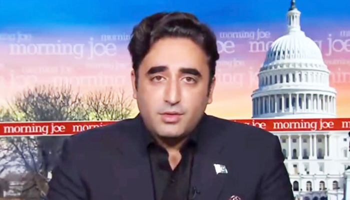 Foreign Minister Bilawal Bhutto-Zardari speaks during an interview on MSNBC on December 20, 2022. — MSNBC