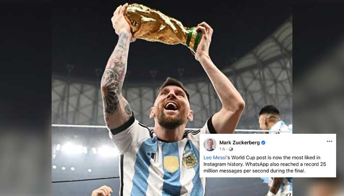 FIFA World Cup winning team Argentinas captain Lionel Messi poses with the coveted trophy in his Instagram post. — Instagram/leomessi
