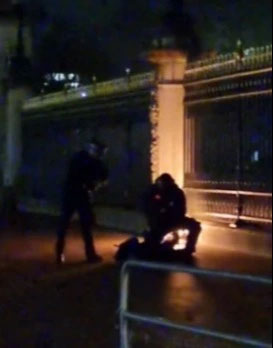 Photos: Man sets fire to Buckingham Palace gate