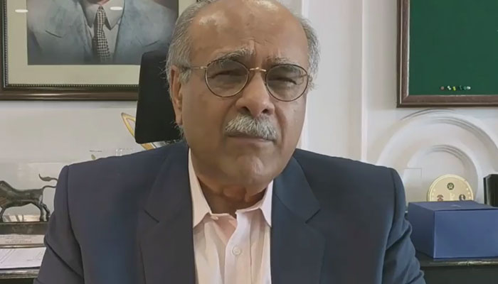 Former PCB chairman Najam Sethi. Screenshot of a PCB video.