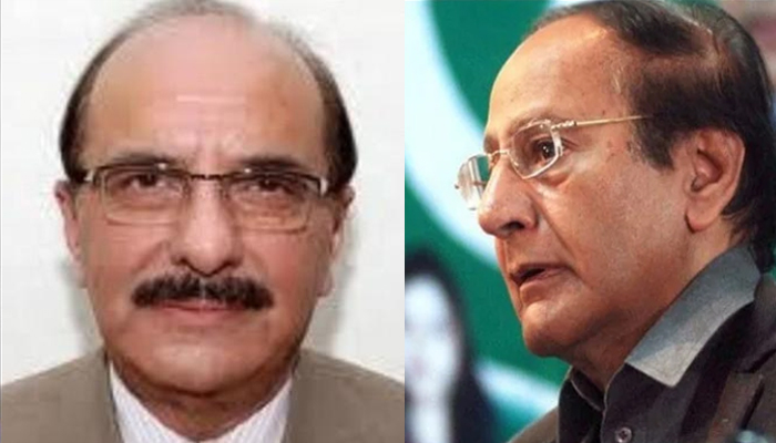 PML-Qs Kamil Ali Agha(L) and PML-Q leader Chaudhry Shujaat(R). — AFP/File, Twitter/File