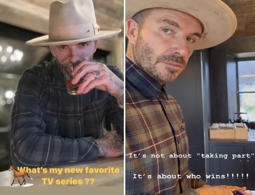 David Beckham rocks cowboy look as he teases his ‘new favorite TV series’