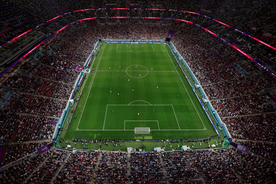 A general view of Al Bayt Stadium, Qatar, November 25, 2022.— Reuters