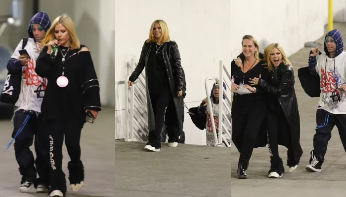 Avril Lavigne is all smiles as she enjoys The Smile concert with fiancé Mod Sun
