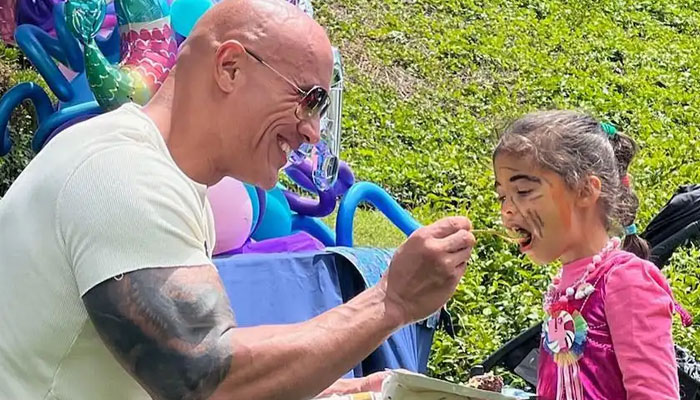 Dwayne Johnson turns blond in festive makeover by daughters: ‘Dwanta in a tutu