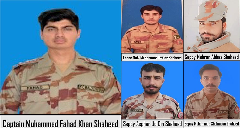 The soldiers who were injured in the IED blast in Kohlu districts Kahan area on December 25, 2022. — ISPR