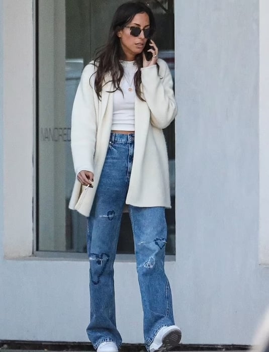 Brad Pitts girlfriend Ines De Ramon looks lonely by herself on Christmas Eve