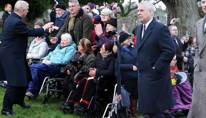El príncipe Andrew se une a la multitud en Navidad para probar las reacciones de los fanáticos reales