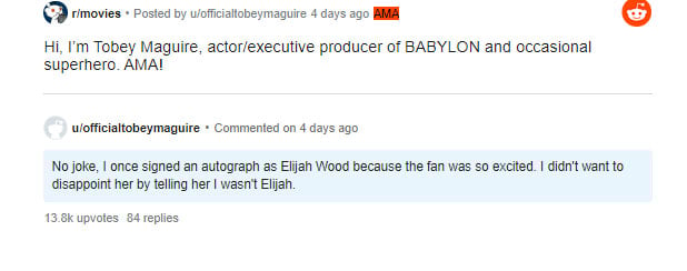 Tobey Maguire reflects back on signing autograph as  Elijah Wood