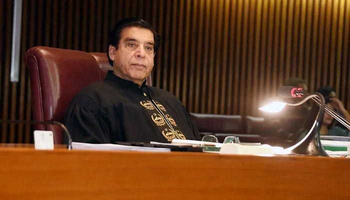 National Assembly Speaker Raja Pervaiz Ashraf chairing a session of the lower house in Islamabad, on November 18, 2022. — Twitter/NAofPakistan