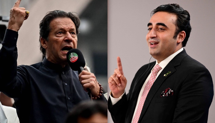 Foreign Minister Bilawal Bhutto-Zardari (left) and PTI Chairman Imran Khan. — AFP/File