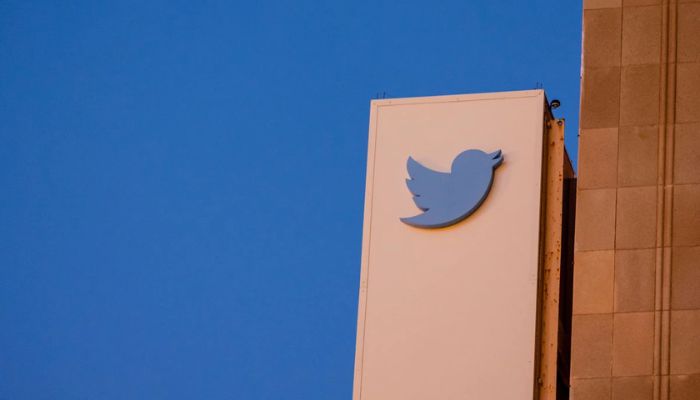 A view of the Twitter logo at its corporate headquarters in San Francisco, California, U.S. October 27, 2022.— Reuters