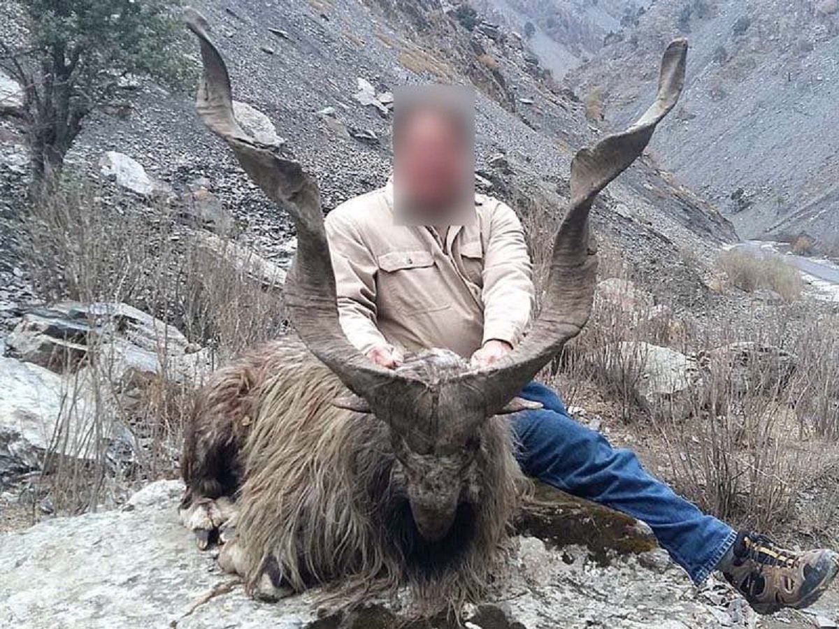 The original image was taken in 2016 of a US hunter in Chitral.