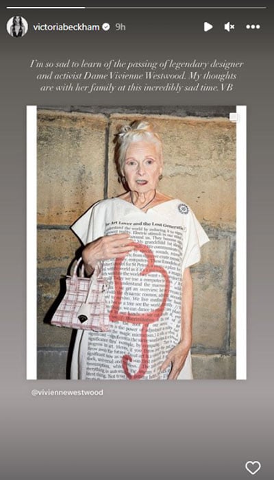 Victoria Beckham, Marc Jacobs ‘heartbroken’ on Vivienne Westwood’s death: See tributes
