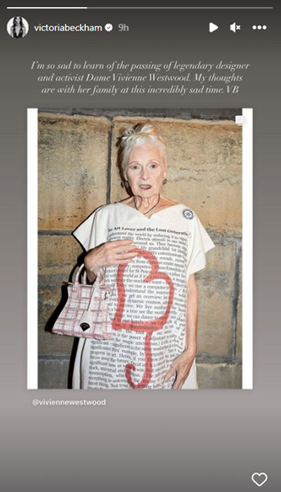 Victoria Beckham, Marc Jacobs ‘heartbroken’ on Vivienne Westwood’s death: See tributes