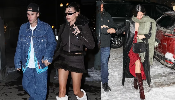 Hailey Bieber and Justin Bieber spotted in a night out with BFF Kendall Jenner in Aspen