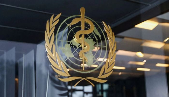 The World Health Organization logo is pictured at the entrance of the WHO building, in Geneva, Switzerland, December 20, 2021. — Reuters