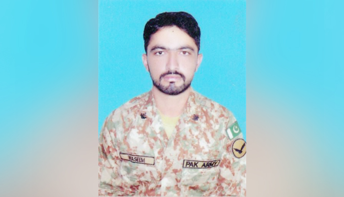 Sepoy Muhammad Wasim was martyred in an operation in Khyber Pakhtunkhwas Bannu on December 31, 2022. — ISPR