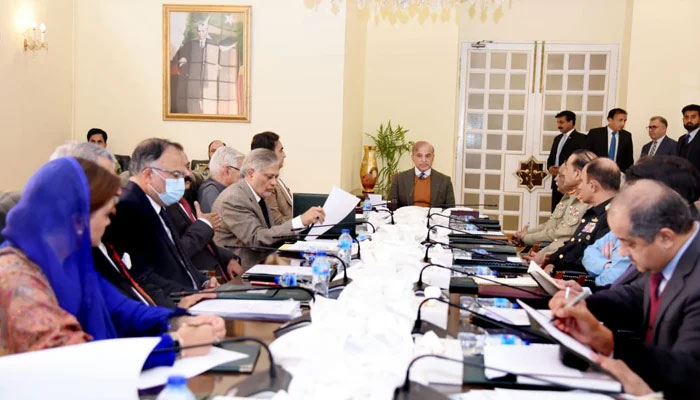 PM Shehbaz Sharif chairs the National Security Committee meeting in Islamabad on December 30, 2022. — PM Office/FIles