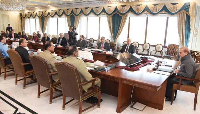 Prime Minister Shehbaz Sharif chairs the 40th meeting of the National Security Committee on January 2, 2023. — PM House