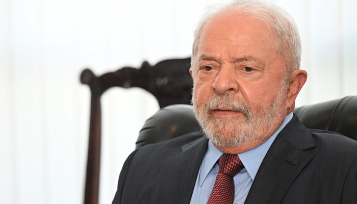 Brazil´s President Luiz Inacio Lula da Silva attends a meeting — AFP